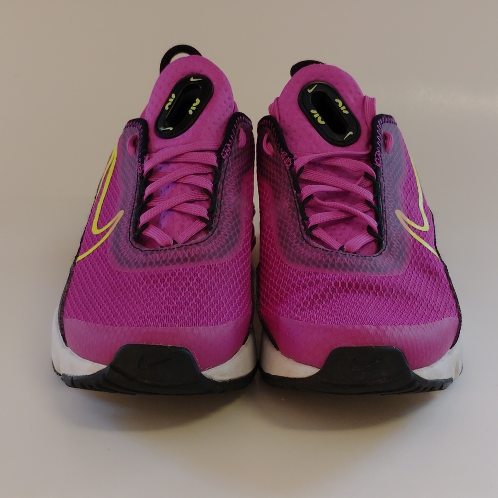 Nike Kids Fuchsia and Yellow Sneakers - Picture 4 of 9